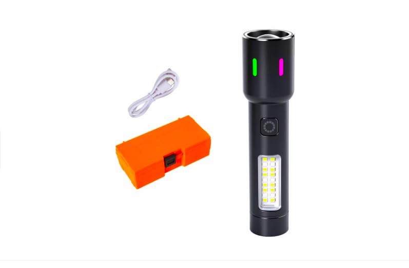 B W LED Flashlight, CB - 209 USB-C Rechargeable, White and Red Light, IP55 Waterproof, 1000M Long-Range, with Side COB Light.-image-44