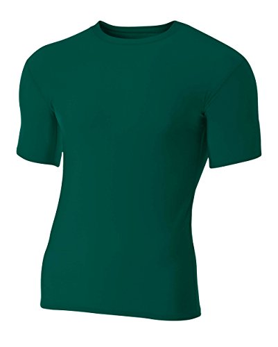 A4 Men's Compression Crew Short Sleeve