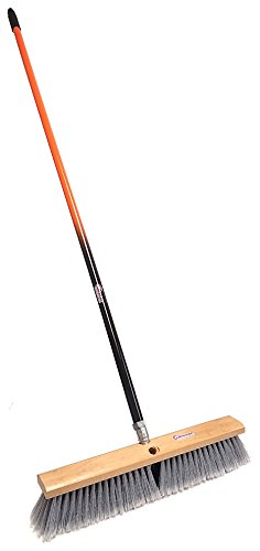 American Select Tubing PBMA18003 Multi-Surface Push Broom with Orange/Black Handle