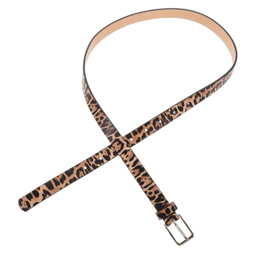 Women's Leopard Print Genuine Leather Belt Thin Stylish Waist Belt