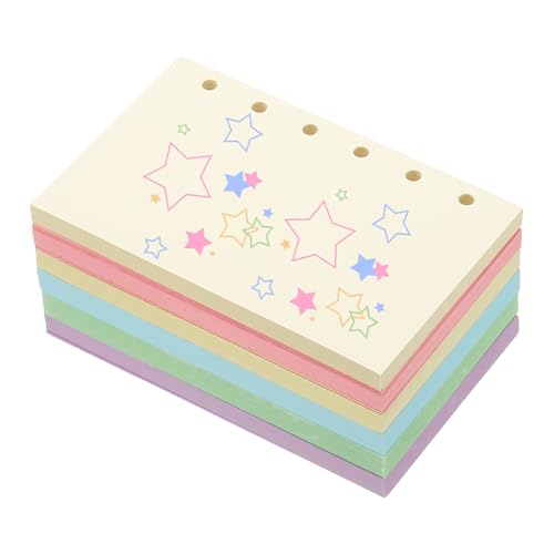 Papier de rechange A7 à 6 trous coloré 150GSM épais pour une prise de notes fluide