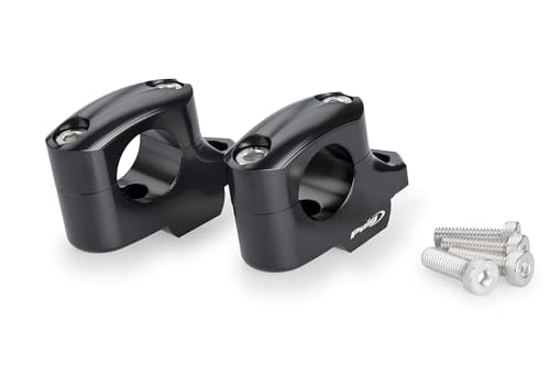 Puig 22141N Riser Pullback Realizzati In Alluminio Lavorato Con Anodizzazione Per Sollevare Di 25 Mm E Avvicinare Di 16 Mm Il Manubrio, Migliorando L’
