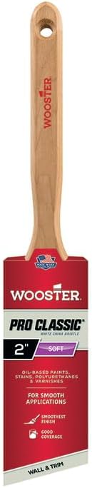 6-Pack of 2” Wooster Z1222 Pro Classic Soft Angle Bristle Sash Handle Paint Brush