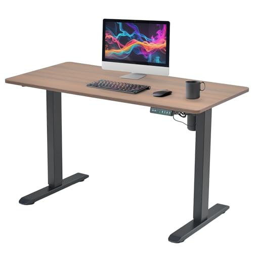 昇降デスク 電動 昇降式デスク 一枚板 スタンディングデスク 上下昇降 pc オフィスデスク テレワーク メモリー機能 衝突検知 USBコンセント付き 120×60×71-116cm 耐荷重60kg 組立品 チェリーブラウン/マットブラック