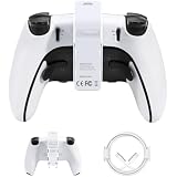 AMAZEAR Akku Pack für PS5 DualSense Controller, PlayStation 5 Zubehör 3000mAh Schnell Ladegerät, tragbarer wiederaufladbarer zusätzlicher Akku für PS5 Edge oder Standard Game Controller (weiß)