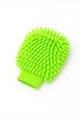 Luva de Microfibra Automotiva com Tentáculos – Alta Absorção, Dupla Camada, Limpeza Sem Arranhar, Reutilizável e Macia (1, Verde, Unic)