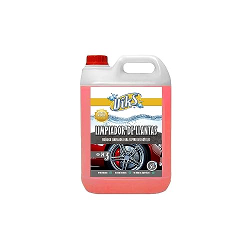 Viks | Limpiador llantas coche profesional | Limpia llantas Moto | Limpieza profunda Neutro y seguro | llantas brillantes menos esfuerzo | 5 Litros