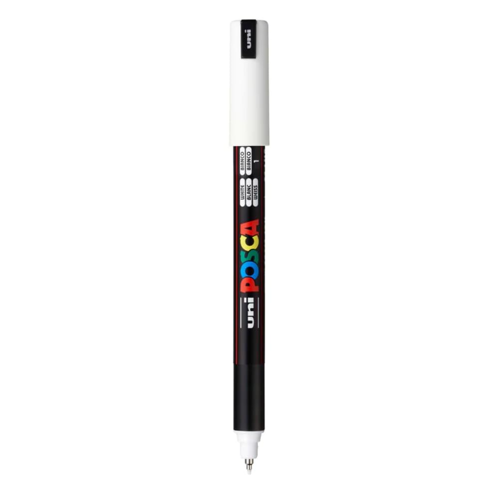 Posca PC-1MR Marker | 0.7mm Extra Fine Tip (White Ink)