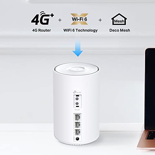Image of TP-Link Deco X50-4G 4G+ CAT6 AX3000 Mbps Whole Home Mesh WiFi 6 Router Gateway System, Dual-Band, Gigabit, 1.7 GHz Quad-Core CPU, HomeShield, Compatible with Alexa /Google,White