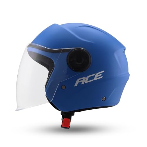 Image of Xtrac Ace Open Face Light Weight Helmet for Men & Women | ISI Certified | Blue | L