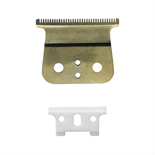 CHshe - Juego de 2 cuchillas en T de repuesto para Andis-Blackouts, Andis-Gtx, Andis-T-Outliner, Andis-T-Outliner, Dorado