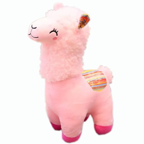 Llama Stuffed Animal Cute Alpaca Plush Toy 10 inch for Girls Boys(Alpaca yinghua Pink)