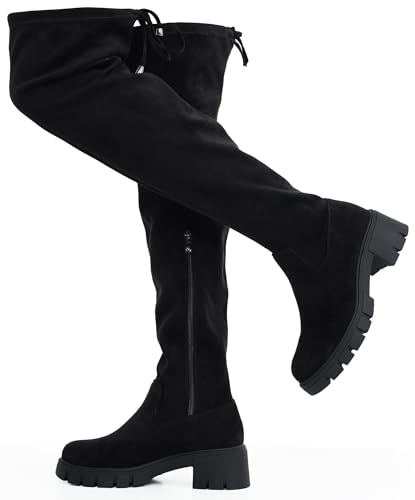 Jeossy Women's 990 Over The Knee High Boots Platform Thigh High Round Toe Long Boots