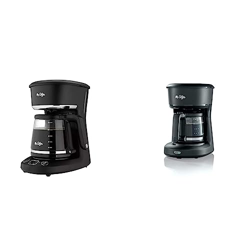 Image of Mr. Coffee Brew Now or Later Coffee Maker, 12- Cup, Black & 2129512, 5-Cup Mini Brew Switch Coffee Maker, Black