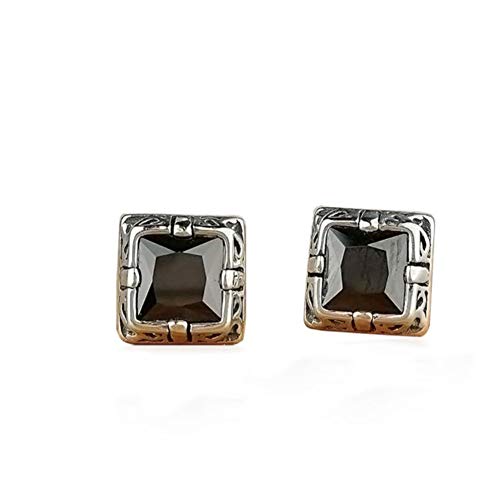 Pendientes de circonita negra y plata 925 perfectos para el día a día