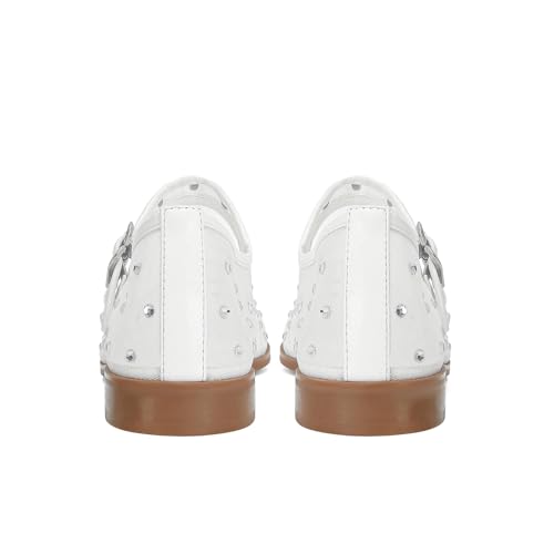 Image of DOEYG Mesh Ballet Flats Shoes for Women Leopard Animal Print Mary Jane Flats Shoes Square Toe Dress Casual Comfortable Velvet Ballerina Shoes
