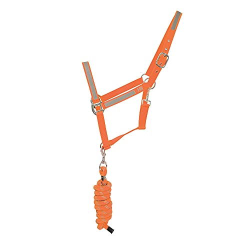 HyVIZ Reflector Halter and Lead Rope (Pony) (Orange)