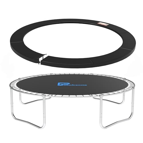 Polwkscas Trampoline Pad 10ft 12ft 14ft 15ft 16ft Trampoline Replacement Safety Pad Waterproof and Tear-Resistant Safety Spring Cover Round Frame Pad Trampoline Pad Replacement (14FT)