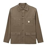 blouson femme serge pariente Élégance et fonctionnalité : Look effet brossé sobre et tendance, agrémenté de poches plaquées et boutons œil de chat ton sur ton