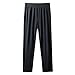 Shusuen Pants for Women Casual Loose Stretchy Work Pants Jogging Baggy Elastic Summer Solid Outfit Ankle-Length with Pockets（2-Black,Large）