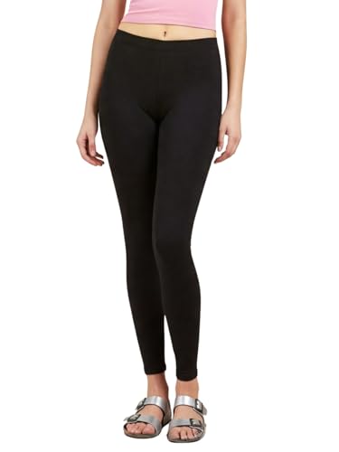 Image of JUNEBERRY Cotton Lycra Skinny Fit Leggings for Women & Girls (Sizes: S to 2XL) (Colors: Black, Beige, White, Grey, Brown, Pink & Wine)