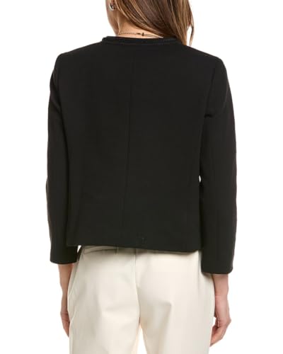 Anne Klein Women's Texture Five Button Collarless Jacket2