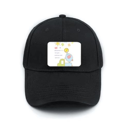 Casquette baseball bébé noire éléphant chapeau réglable en coton pour nouveau-né