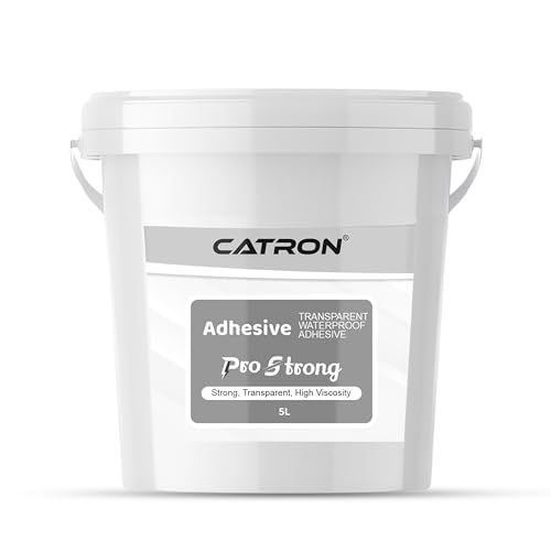 Image of Catron 5L /5Kg Transparent Waterproof Glue with Brush for Crack Seal, Roof Water Leakage Solution, Indoor and Outdoor Epoxy Resin Adhesive ProStrong Sealant | for Bathroom, Walls, Tiles and Pipes