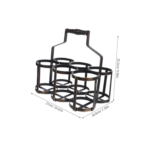 Panier de rangement vintage en fer de style ferme pour bouteilles