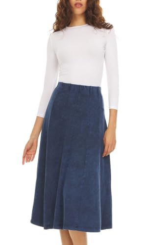 KIKI RIKI Maxi Panel Skirt with Elastic Waist for Womens/Teens 36 Inch Length4