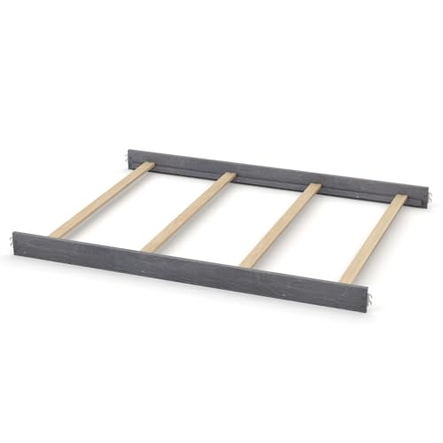 Image of Full-Size Conversion Kit Bed Rails for Oxford, Soho, Ozlo & Avalon Baby Convertible Cribs - Solid Wood - Toddler and Adult Rail for Full-Size Bed - Nursery & Baby Furniture (Canyon Gray, Hook-On Kit)
