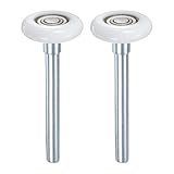 M METERXITY 2er-Pack Nylon Garagentorrollen 1.8/46mm Leise Garagentorräder 4.3/108mm Stiel Hohe Belastung 6200zz 8 Kugeln Abgedichtetes Präzisionslager Für Garagentore [Weiß]