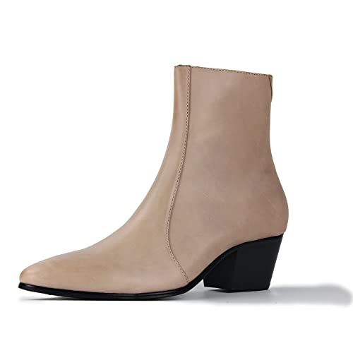 Dress Boot for Men Fashion Casual Chelsea Cowboy Ankle Boots Western Motorcycle CD-JY051-R