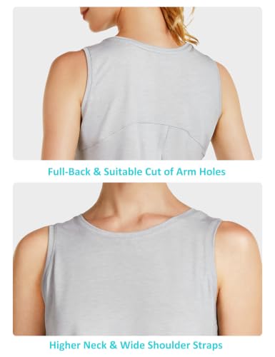Image of baleaf Women's Workout Tank Tops Athletic Running Gym Yoga Shirts | Quick Dry, Moisture-Wicking, Loose Fit, Crew Neck, Stretchy, Comfy Soft, Breathable, Lightweight, Exercise, Hiking, Tennis