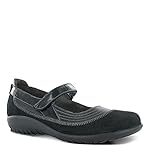 Naot-Womens-Kirei-Mary-Jane-FlatBlack-Madras-LeatherBlack-SuedeBlack-Patent-Leather41-EU95-10-M-US