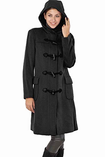 BGSD Women Lisa Wool Blend Hooded Long Walking Toggle Duffle Coat (Also available in Plus Size)3