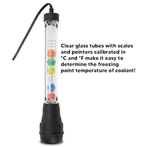 Image of Antifreeze Tester Car Antifreeze and Coolant Tester Ethylene Glycol Antifreeze Tester Car Hydrometer Densitometer Coolant Tester Universal Hydrometer Tester