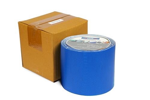 Image of PVC Tarpaulin Repair Tape for Quick Fixes | Self-adhesive and Waterproof | Best for Tarpaulin Repair, Pond lining, Fish tank, and Truck cover (9.5cm x 5m, length, Blue)