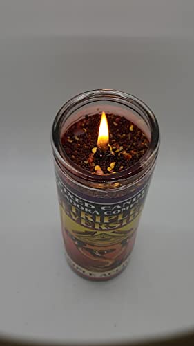 Bougie fixe réversible ésotérique de protection maison et purification spirituelle
