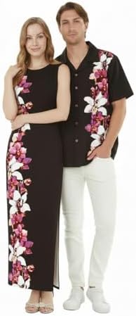 Matchable Couple Hawaiian Luau Men Shirt or Women Maxi Tank Dress...