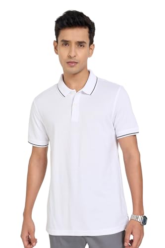 Image of Peregrine by Pantaloons Men's Solid Slim Fit Polo Shirt
