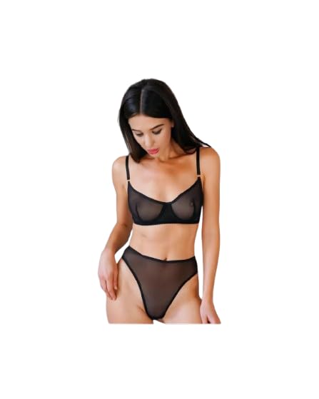 urge Ruby Whisper Women's Lace Bra & Thong Set | Soft Floral Lace | Lightweight, Breathable & Comfortable Innerwear-P-picture-33