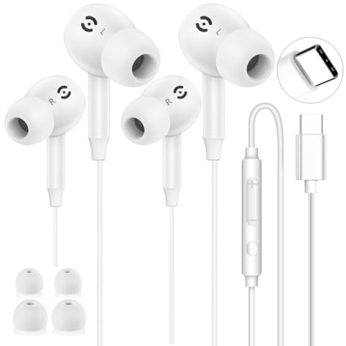 Image of USB C Headphones for iPhone 17 16 15, Type C Earphones Wired USB C Earbuds