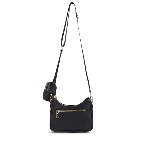 Image of Caprese Monroe Medium Crossbody Bag for Women | Sleek Monogram Sling Bag with Detachable Pouch | Adjustable and Detachable Strap Shoulder Bag for Everyday Use