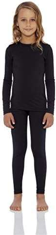 Rocky Thermal Underwear For Girls (Thermal Long Johns Set) Shirt & Pants, Base Layer w/Leggings/Bottoms Ski/Extreme Cold (Black - Medium)