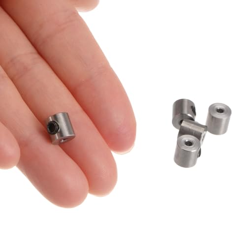 sourcing map 10 Stück Stellringe mit Innsechskant, 2mm Bohrung Wellenkragen, 7mm x 7mm (ADxH), Stellring Klemmring für Madenschraube Tiefenanschlagringe
