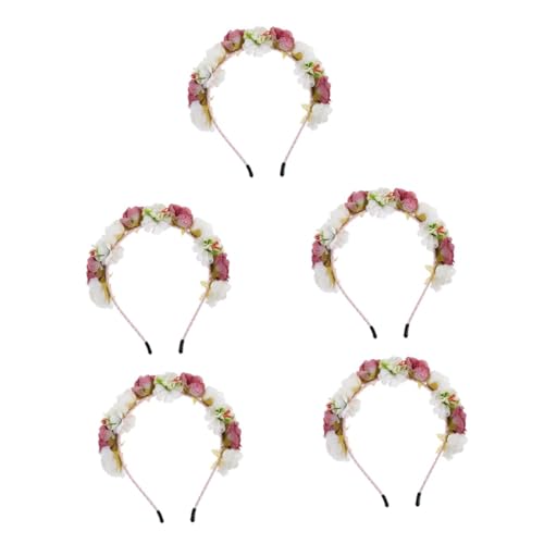 Bandeau mariage floral VICASKY : lot de 5 couronnes de fleurs artificielles bohèmes pour mariée