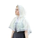 Oxxggkao Leichter Und Luftiger Spitzenschleier Kopfschmuck Schal Stickerei Geeignet Für Kirchliche Hochzeiten Und Brautfotografie. Russischer Spitzenschleier