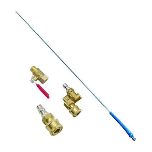 Varilla Limpiadora para Radiadores | Utensilio De Lavado para Depósito De Agua del Coche,Accesorio de Alta Presión para Coche Exteriores Canalones y Camión