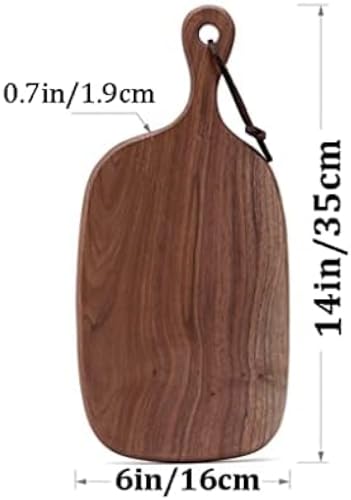 Tabla de embutidos de madera versátil con asa, bandeja ideal para servir queso, pizza, pan y más, fácil de limpiar, perfecta para entretenimiento y regalo